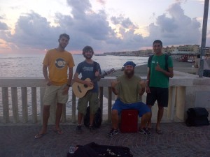 Friends we made busking in Ostia, Italy - Europe street performing